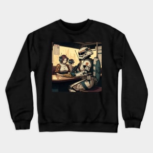 Futuristic Japan Izakaya Drawing Illustration Crewneck Sweatshirt